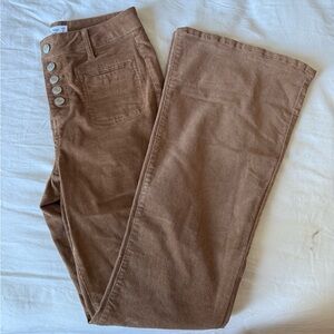 Brown/Tan Corduroy Flare Pants 26